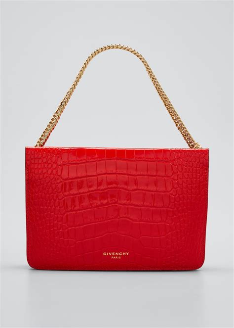 givenchy cross 3 mock-croc chain crossbody bag|givenchy handbags for women.